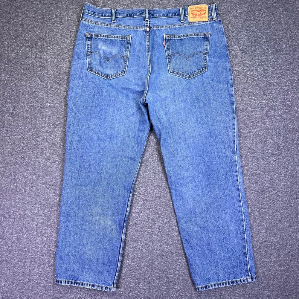 Levis 550 Jeans Mens 41x29 Blue Denim Baggy Classic Casual Relaxed Tapered Retro